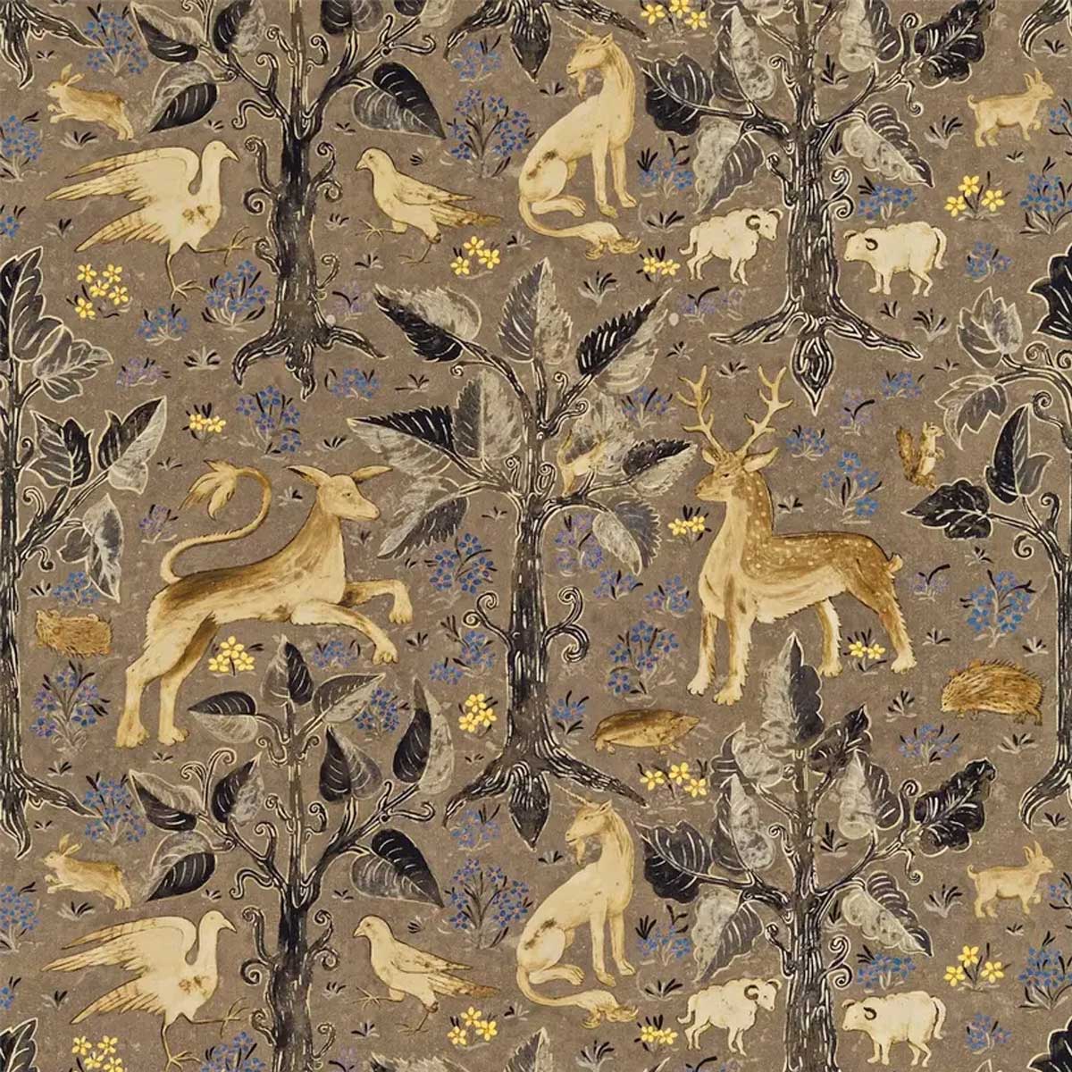 Arden Pewter Fabric - Zoffany