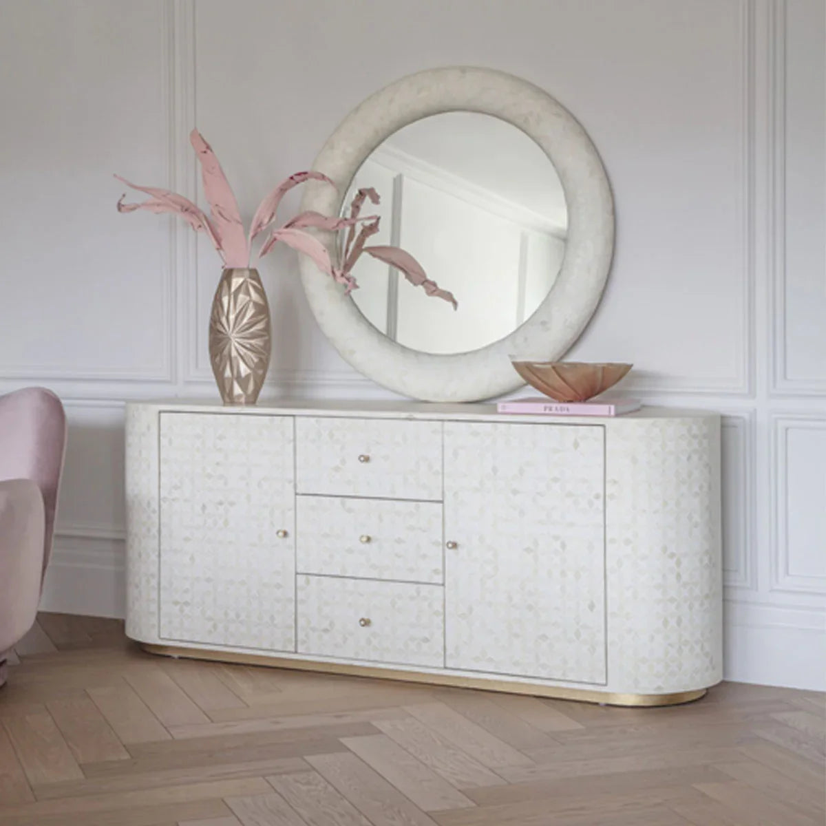 Aspen Bone Inlay Buffet Sideboard - Courthouse Furniture