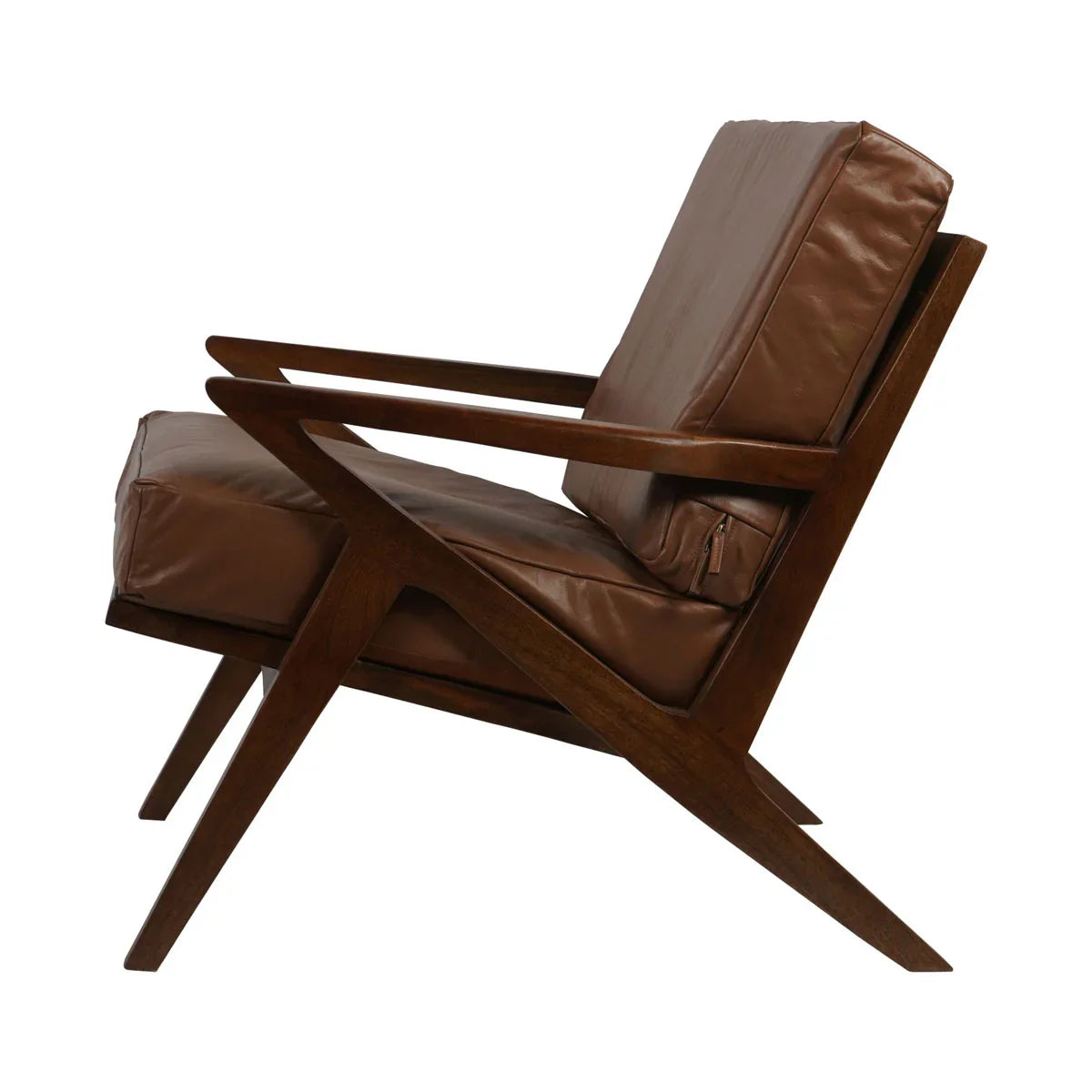 Atherton Wooden Upholstered Leather Armchair - Courthouse Furniture