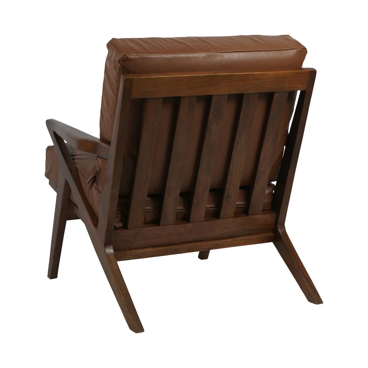 Atherton Wooden Upholstered Leather Armchair - Courthouse Furniture