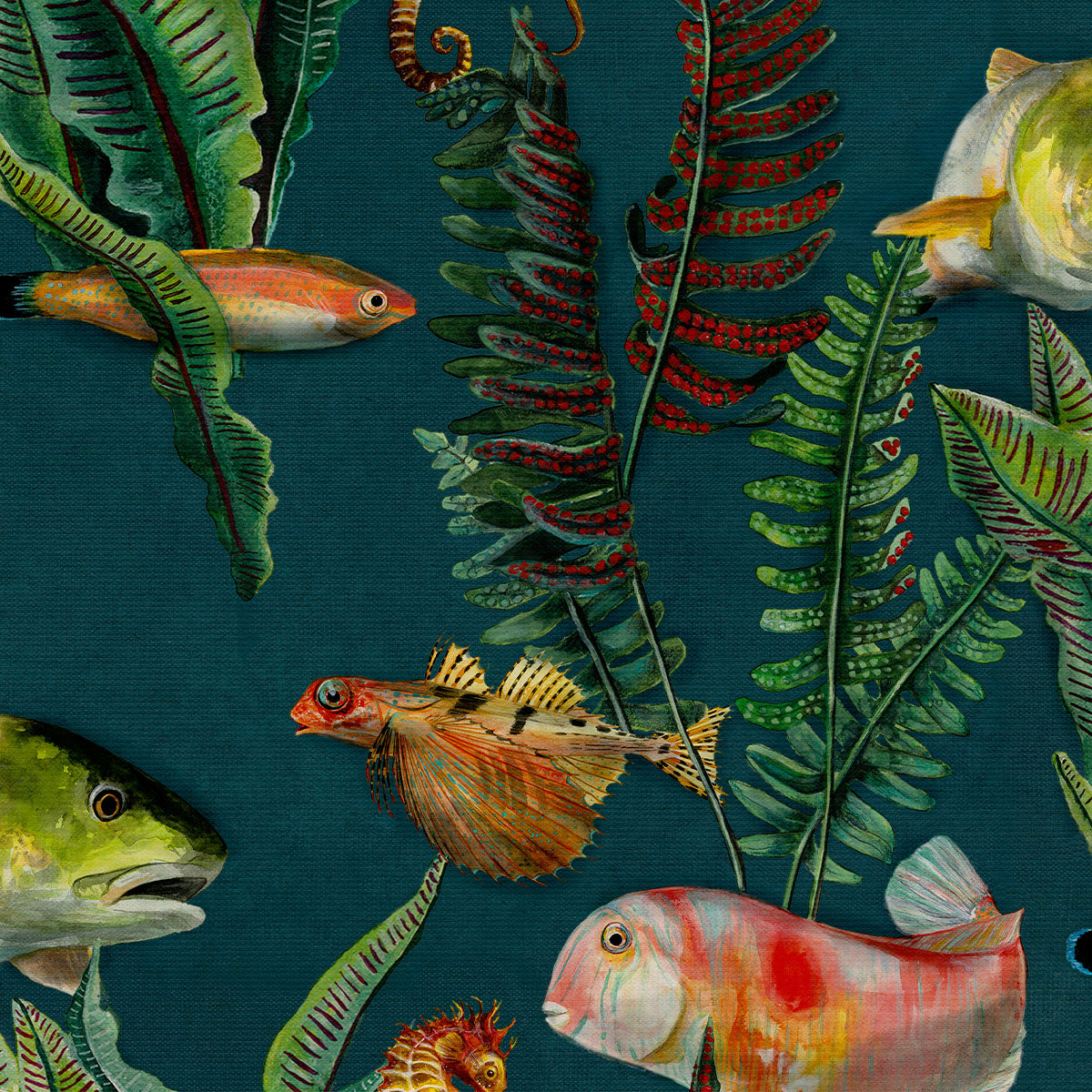 Bank of Fish Wallpaper - Coordonne