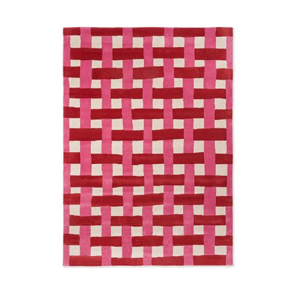 Harlequin X Sophie Robinson &#39;Basketwave - Coral/Rose&#39; Rug