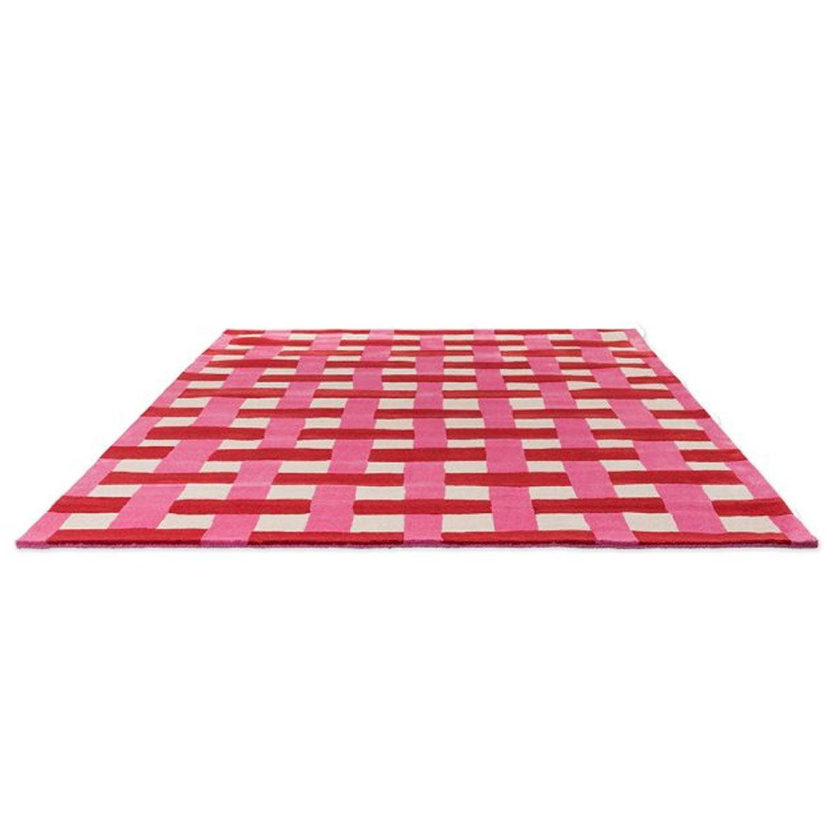 Harlequin X Sophie Robinson &#39;Basketwave - Coral/Rose&#39; Rug