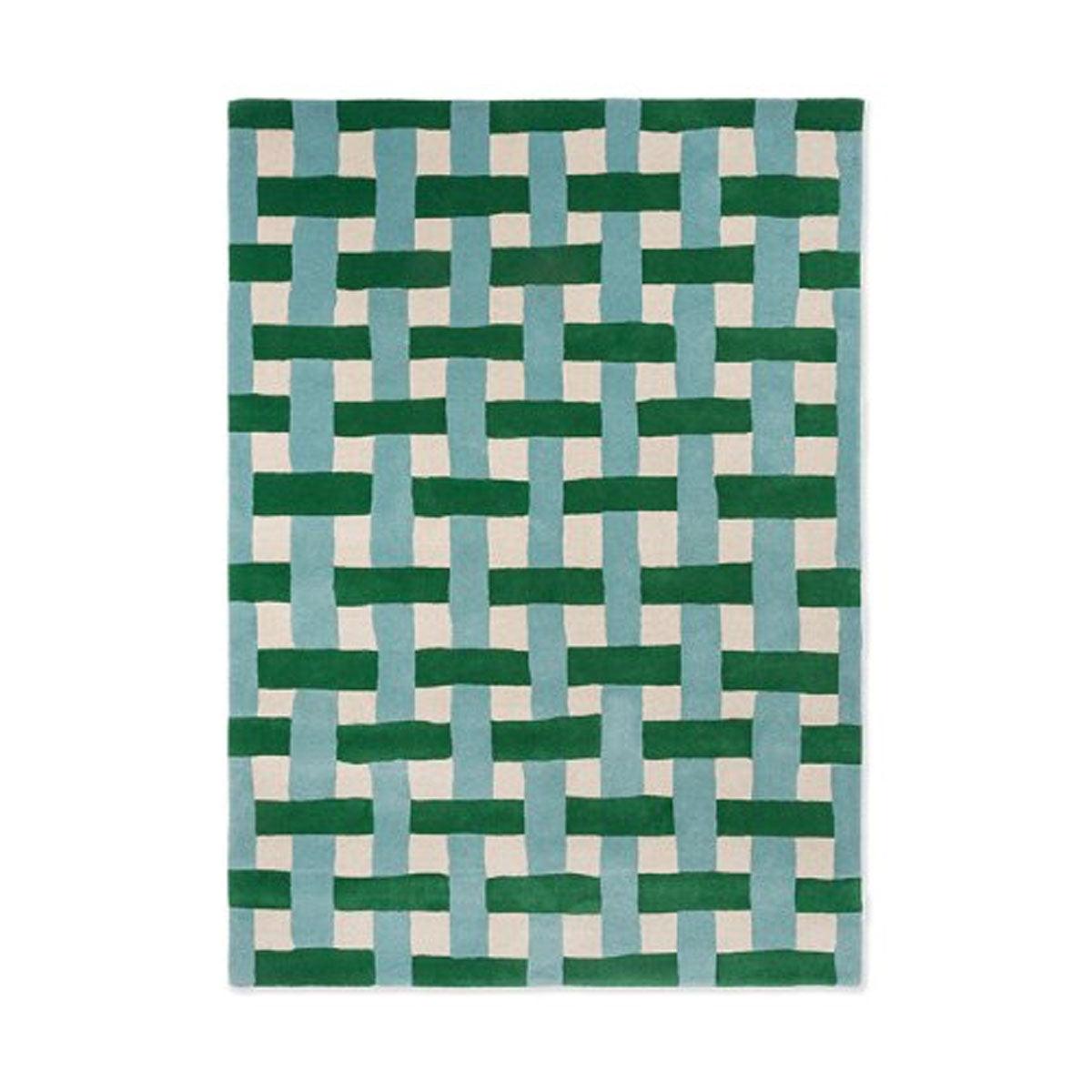 Harlequin X Sophie Robinson &#39;Basketwave - Emerald/Aquamarine&#39; Rug