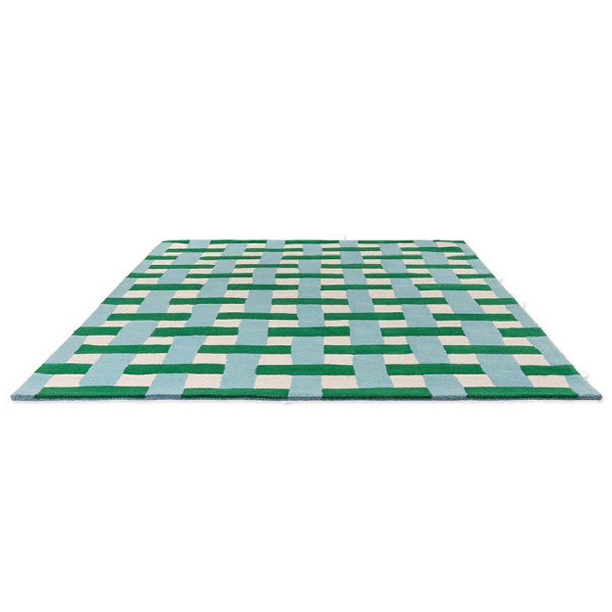 Harlequin X Sophie Robinson &#39;Basketwave - Emerald/Aquamarine&#39; Rug