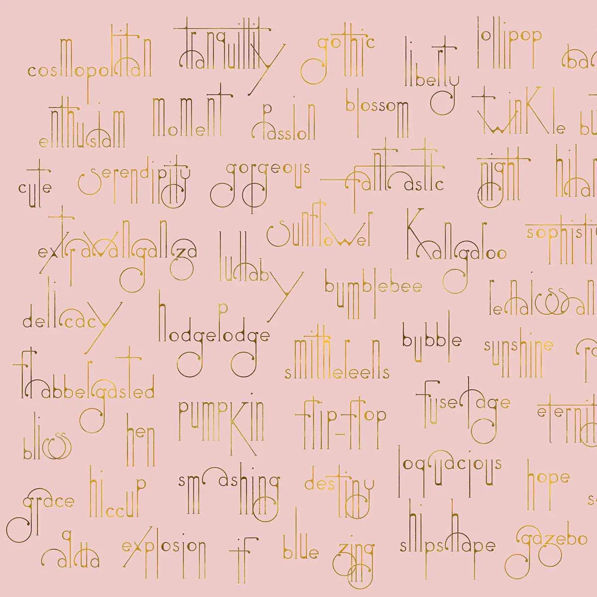 Beautiful Words Mural Wallpaper - Coordonne
