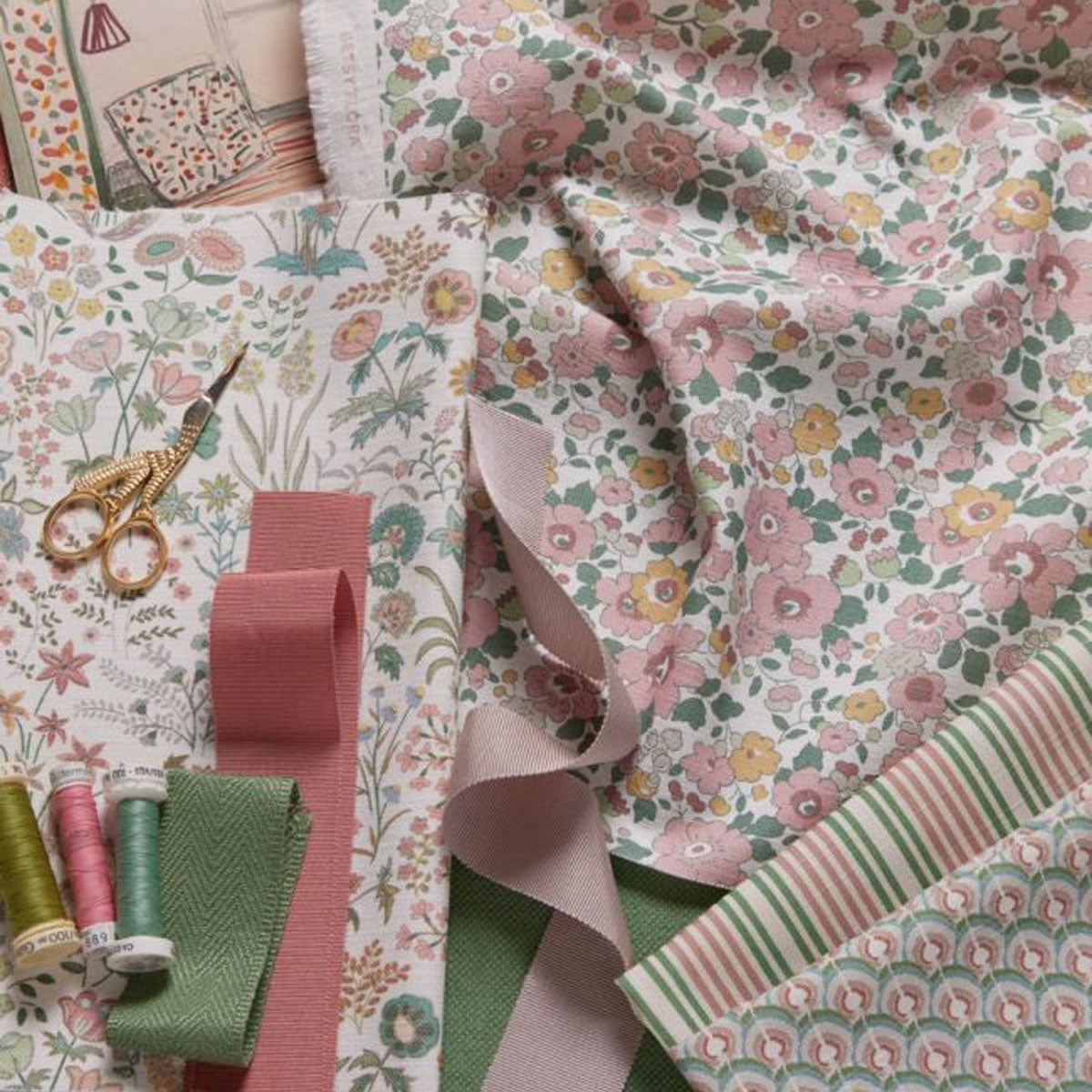 Betsy Flora Fabric - Liberty
