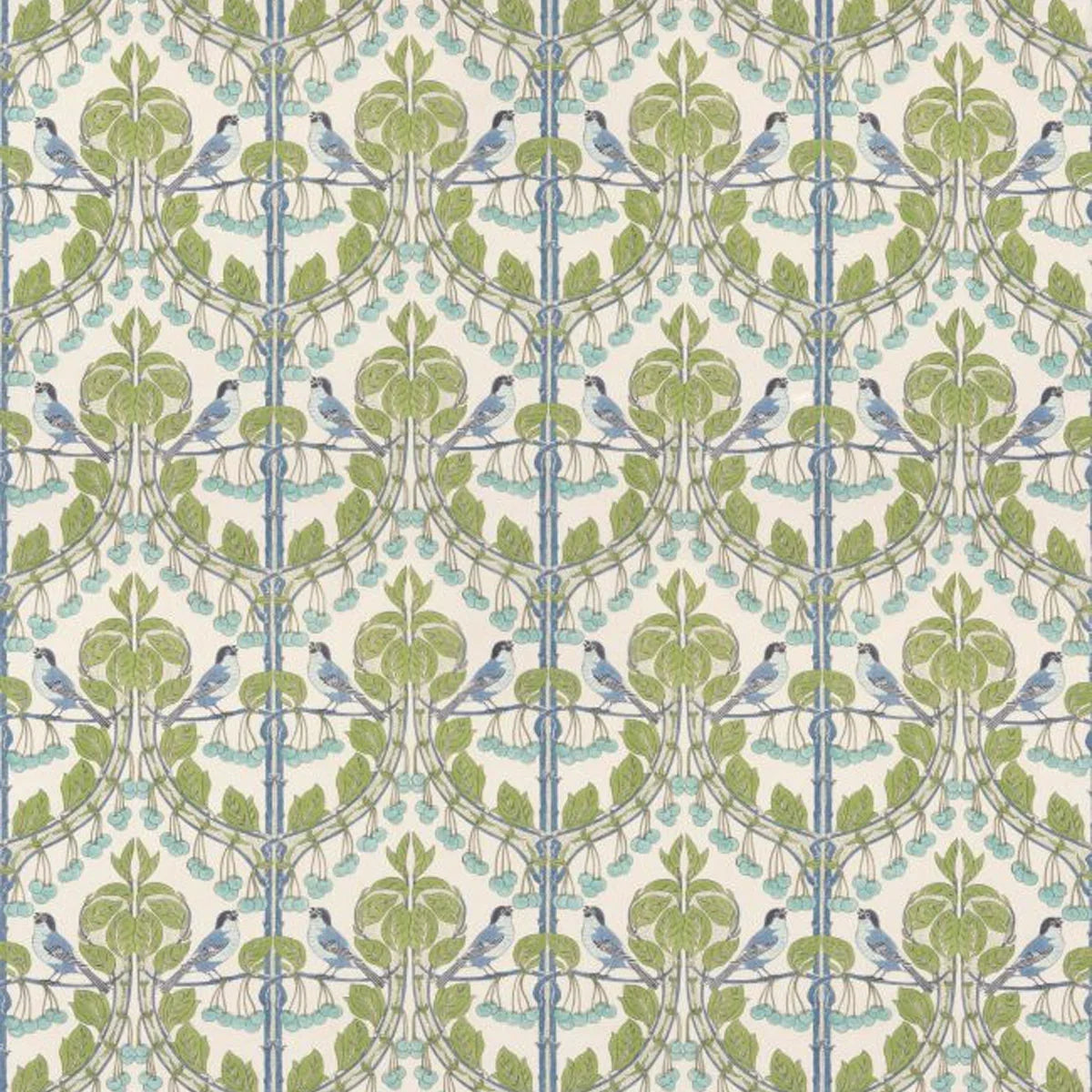 Birds & Cherries Fabric - GP&J Baker
