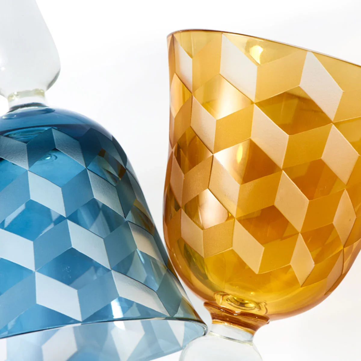 Blocks Multicoloured Wine Glasses Set of 6 - Polspotten