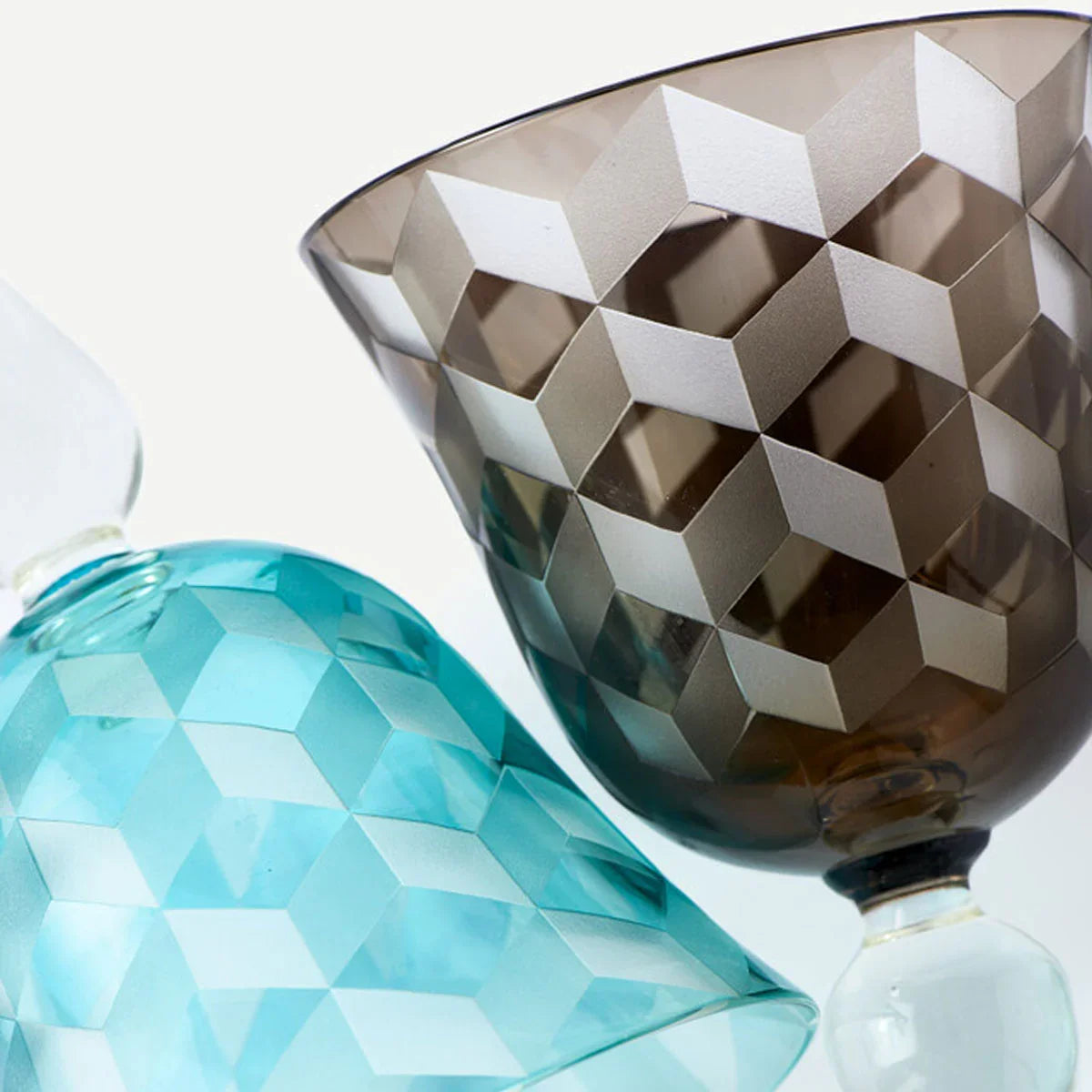 Blocks Multicoloured Wine Glasses Set of 6 - Polspotten