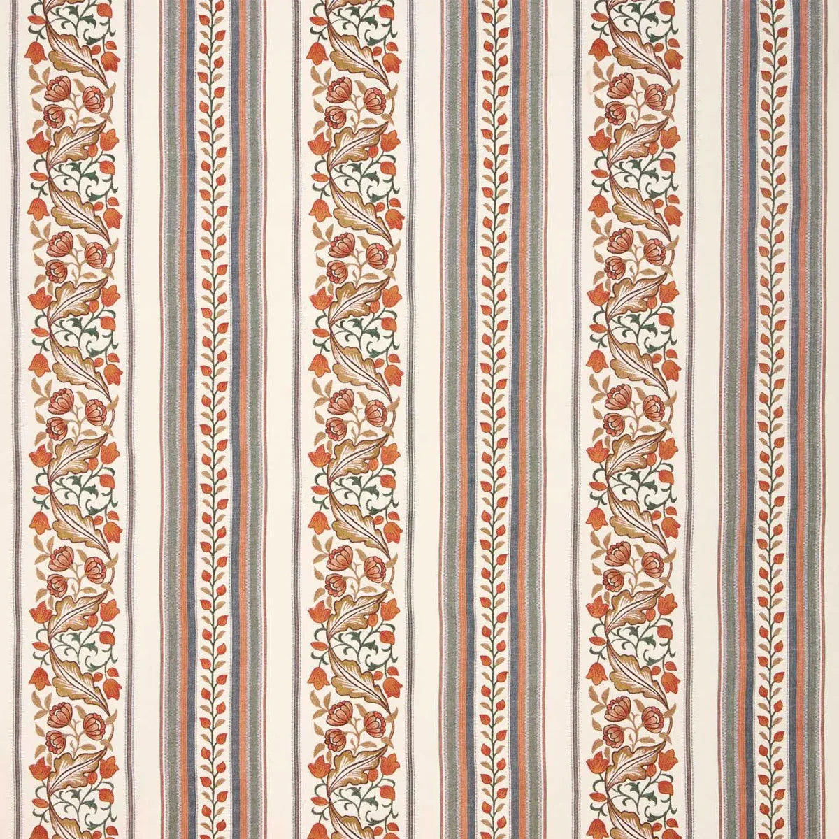 Bluebell & Peony Embroidery Fabric - Morris & Co