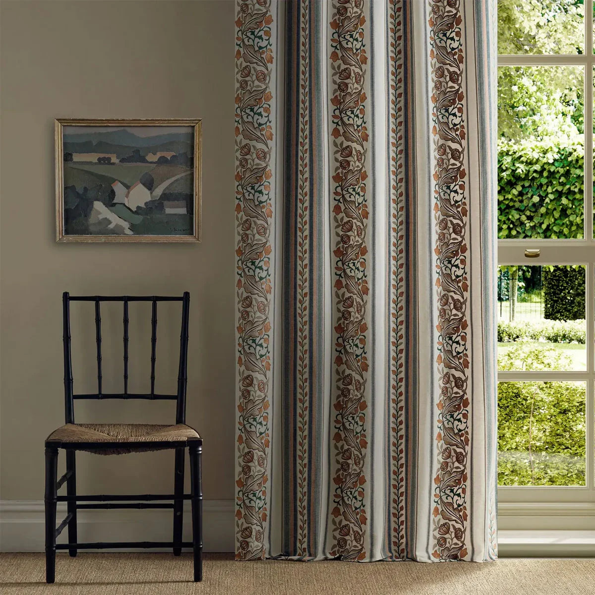 Bluebell & Peony Embroidery Fabric - Morris & Co