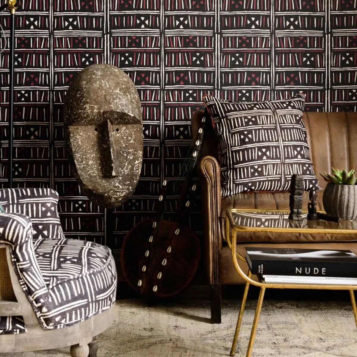 Bogolanfini Recoloured Wallpaper - Mind The Gap