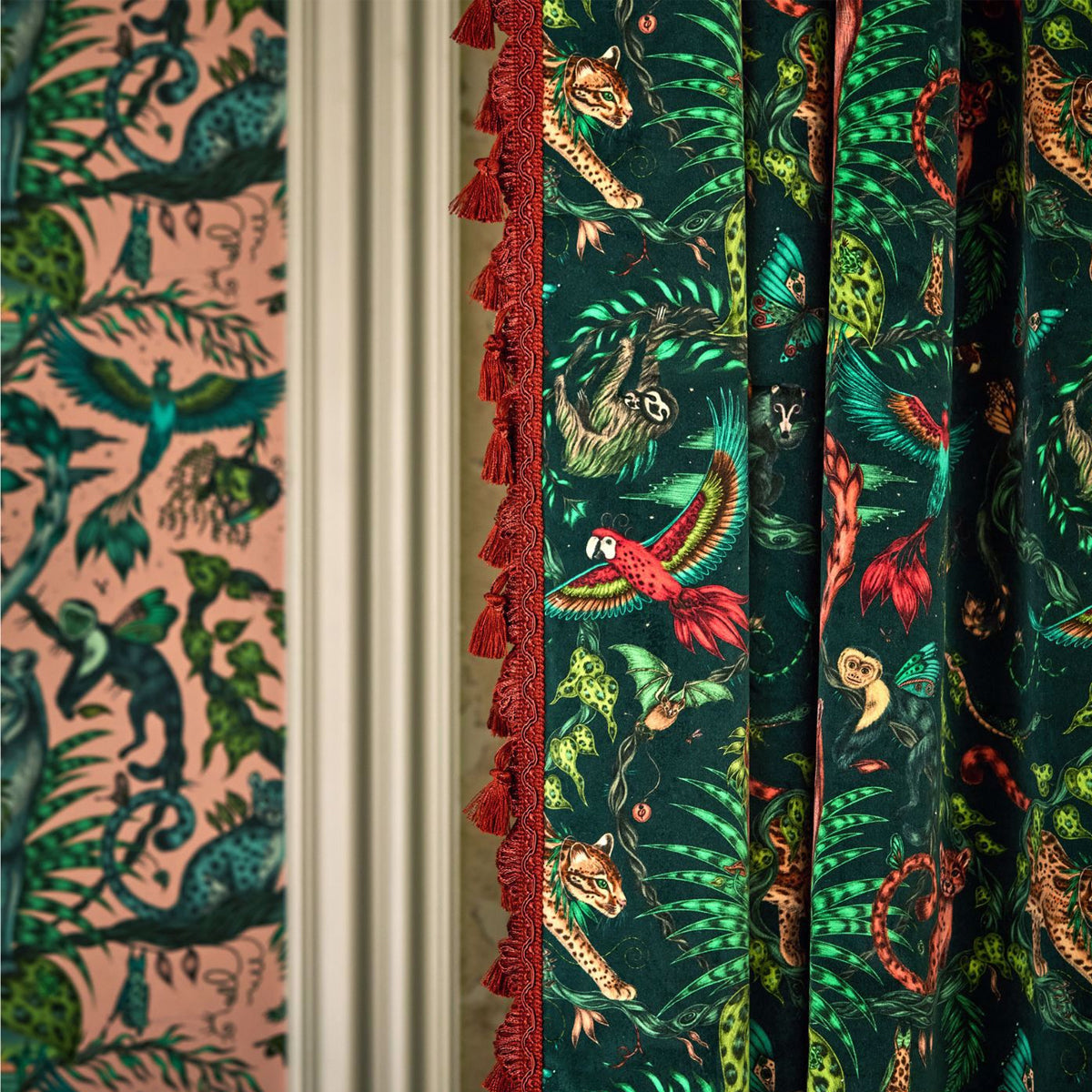 Bosque Dreams Velvet Fabric - Clarke &amp; Clarke X Emma Shipley