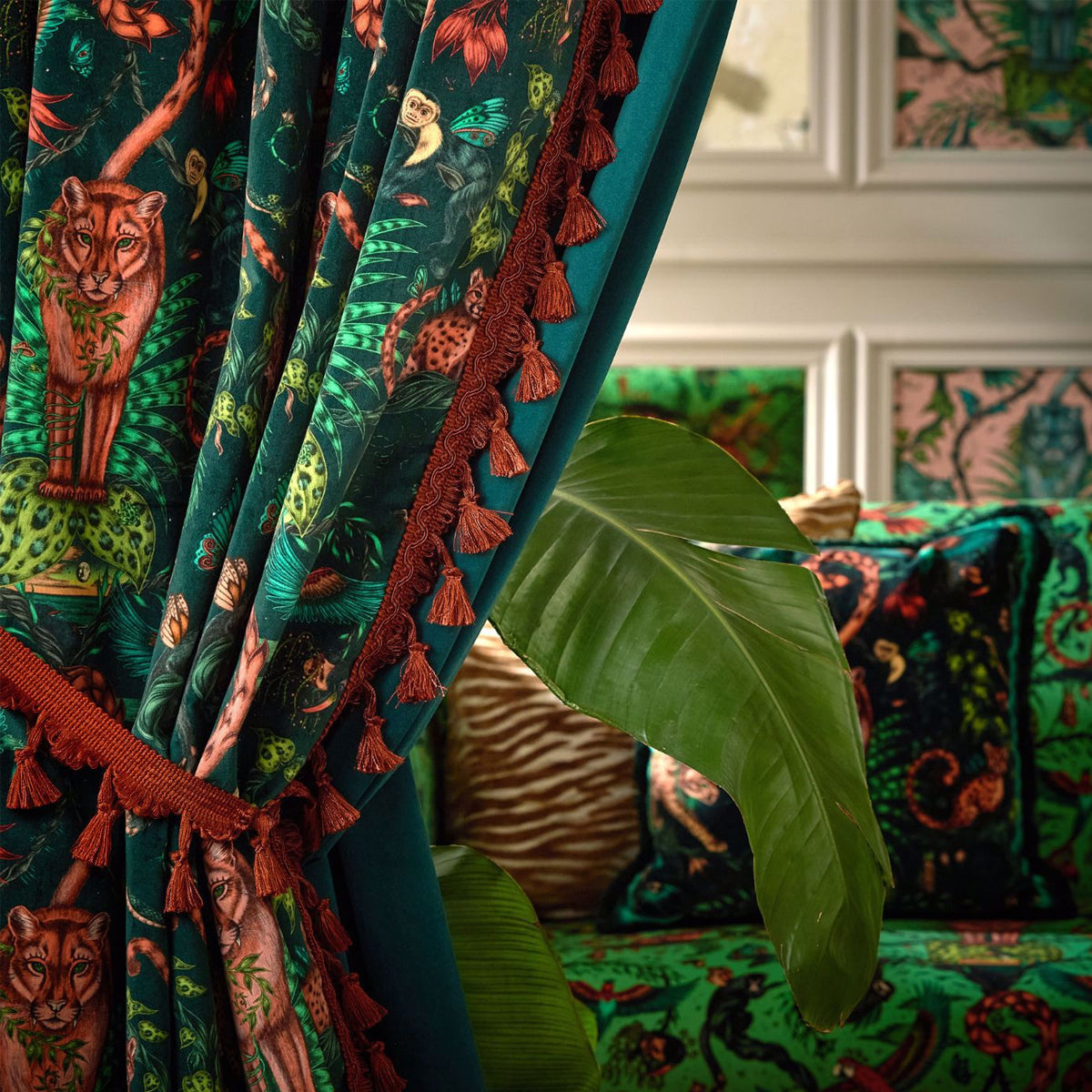 Bosque Dreams Velvet Fabric - Clarke &amp; Clarke X Emma Shipley