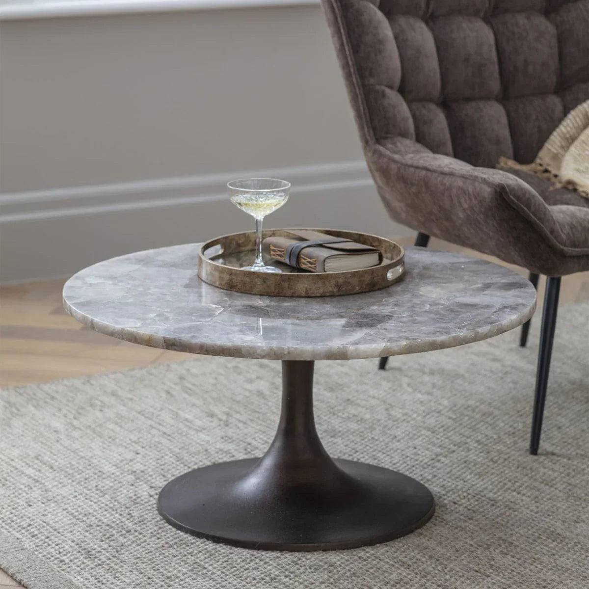 Bosworth Round Coffee Table 80cm - Courthouse Furniture