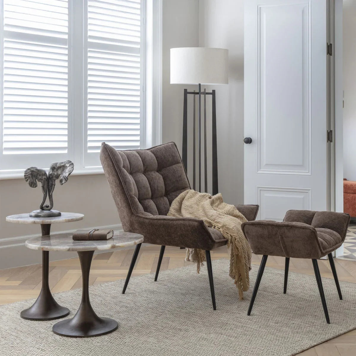 Bosworth Smokey Quartz Side Table - Courthouse Furniture