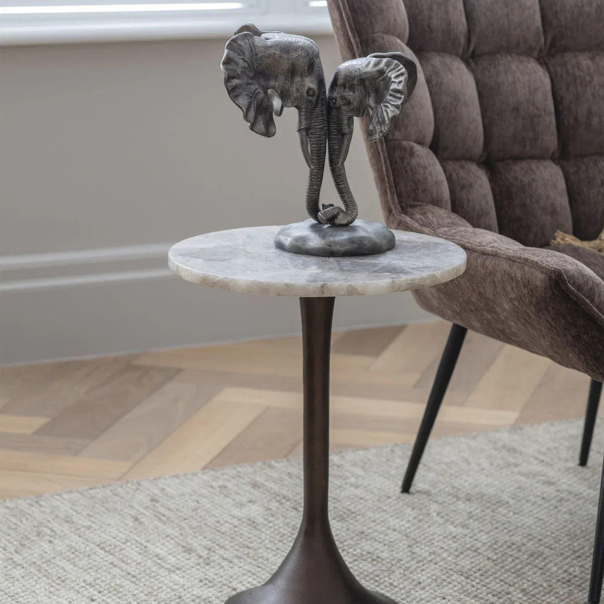 Bosworth Smokey Quartz Side Table - Courthouse Furniture