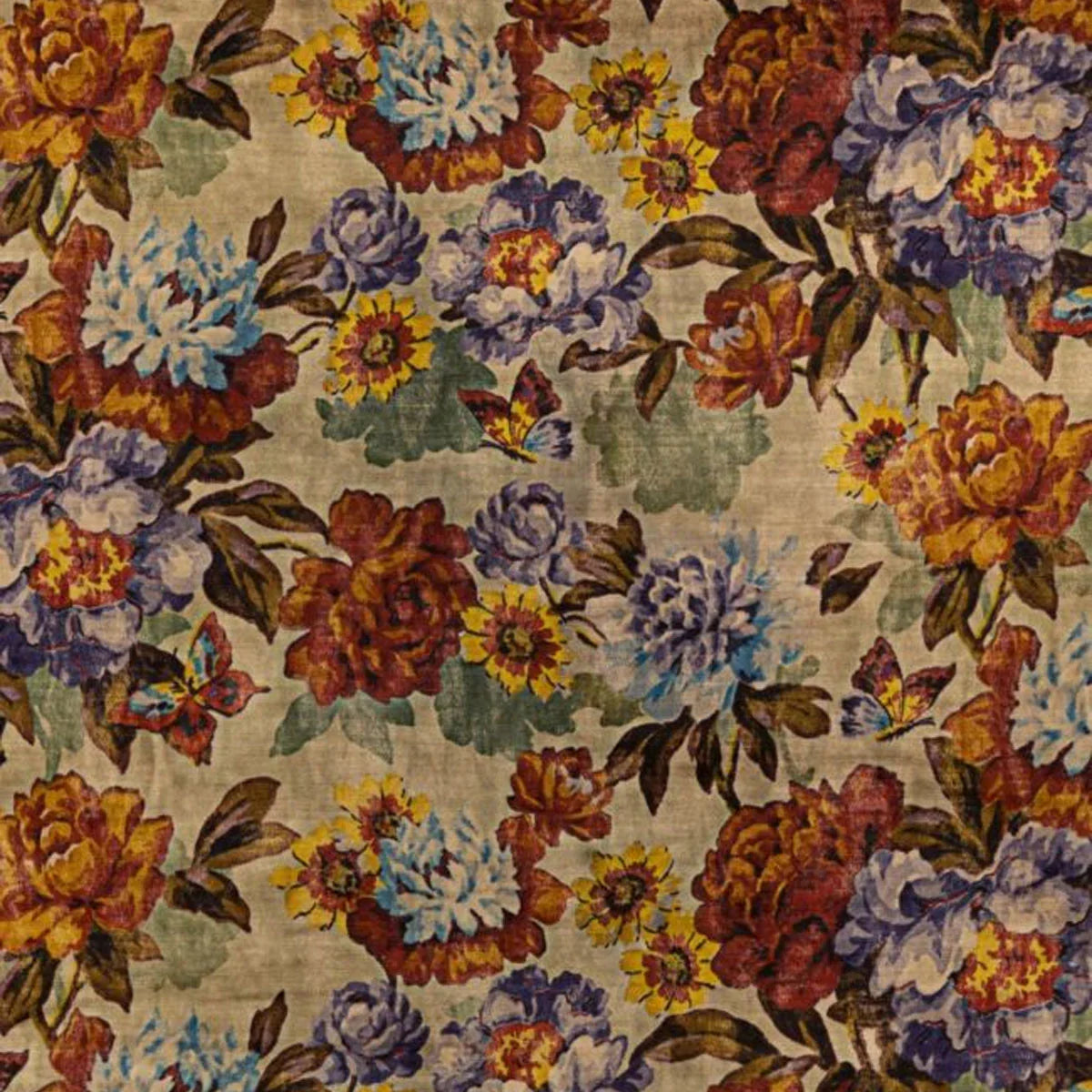 Botanica Velvet Fabric - Mulberry Home