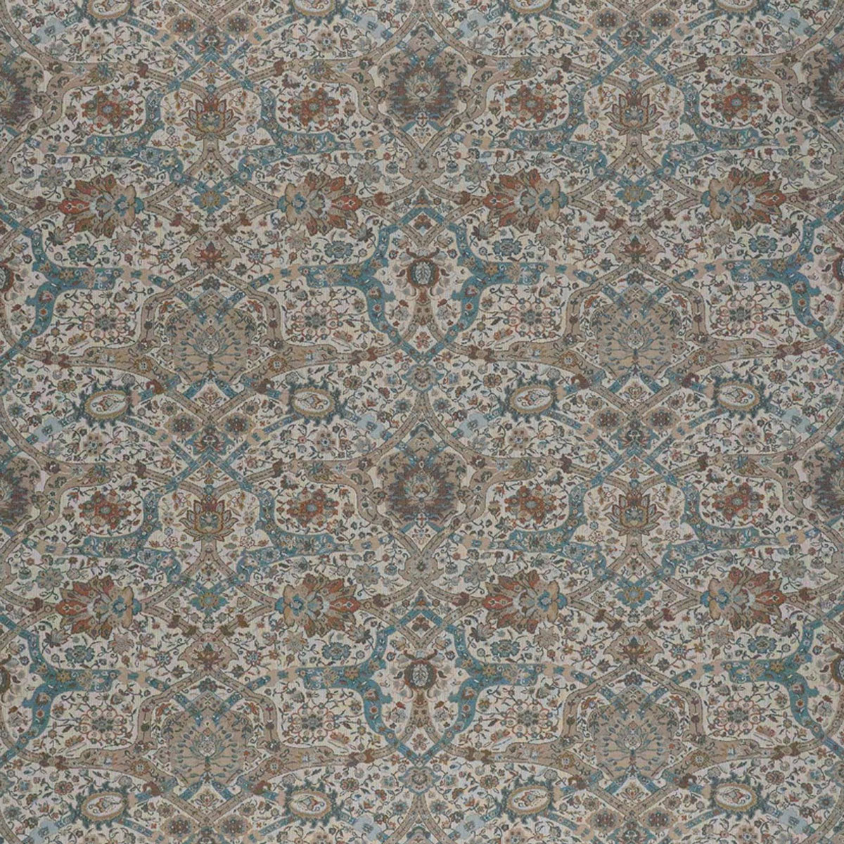Sanderson Brantwood Wool fabric – Stone/Mineral Blue (1)