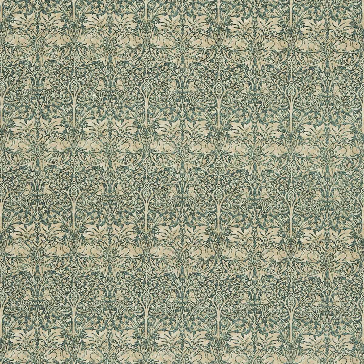 Morris &amp; Co &#39;Brer Rabbit - Forest/Manilla&#39; Fabric
