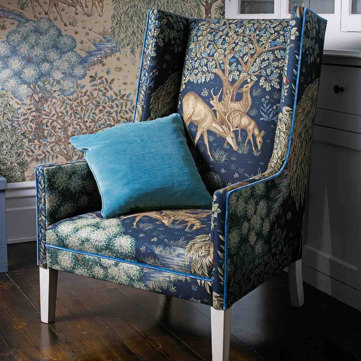 Morris &amp; Co &#39;The Brook - Tapestry Blue&#39; Fabric