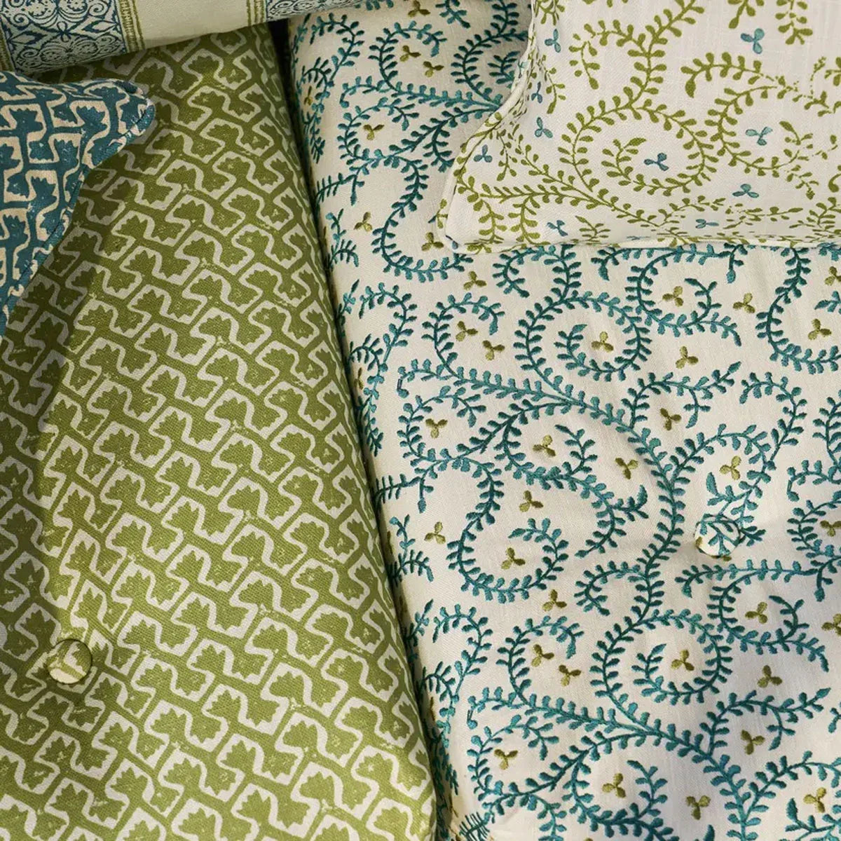 Buta Embroidery Fabric - Clarke & Clarke