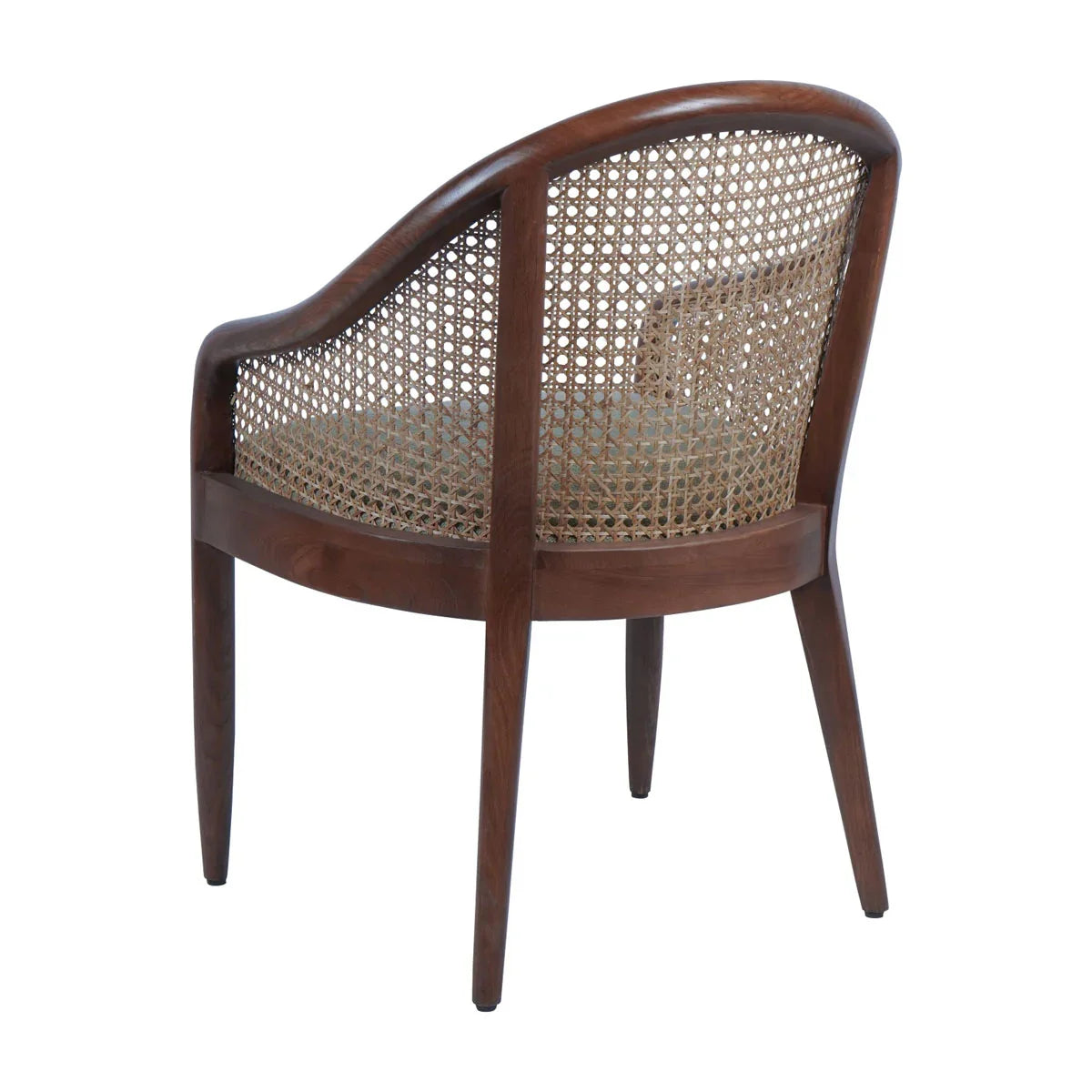 Carmel Oak Armchair With Cane and Upholstery - Courthouse Furniture