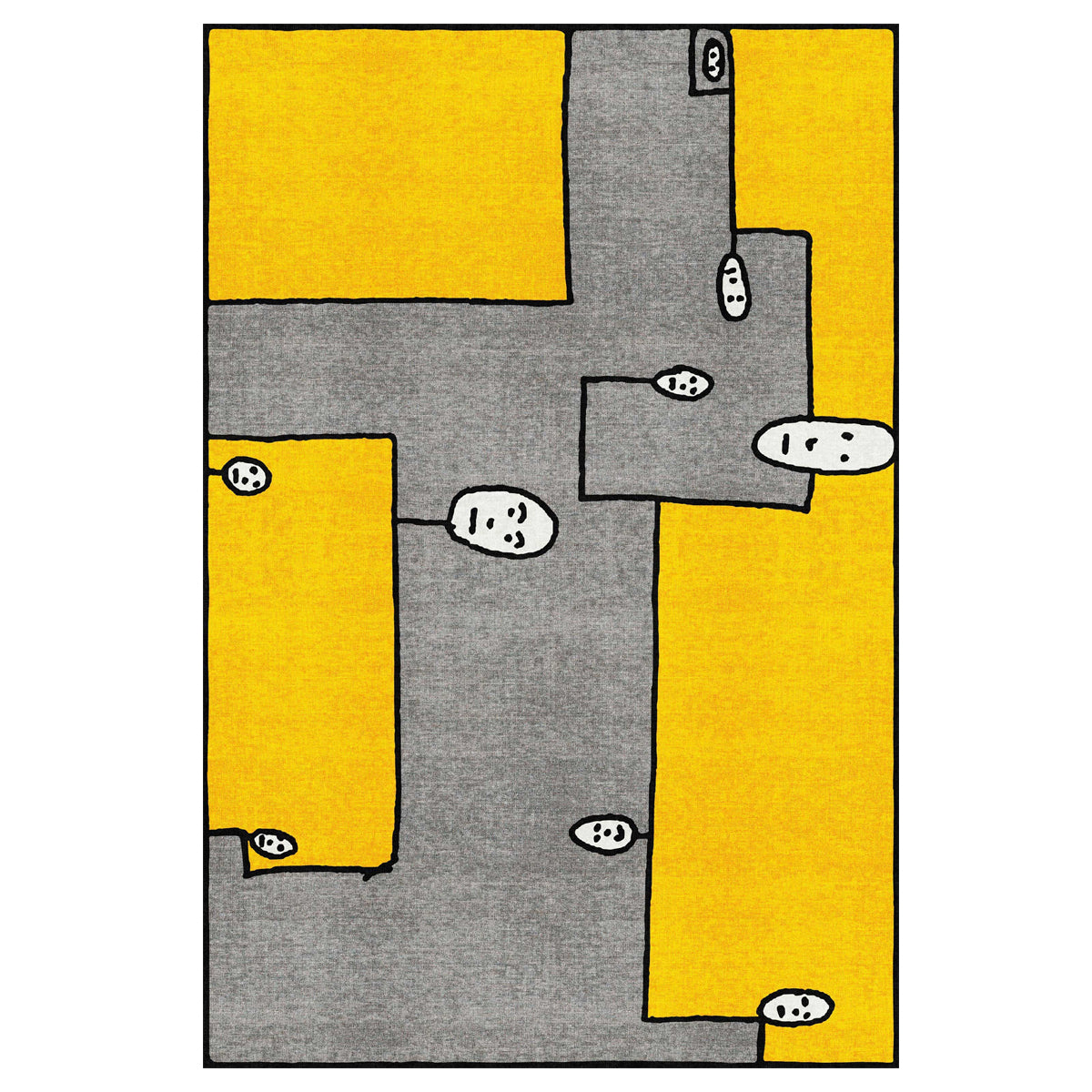 Carpet Dog Yellow by Andrea Branzi - Qeeboo