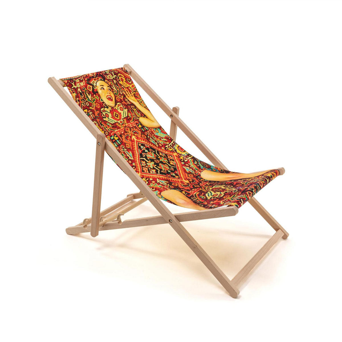 Seletti X Toiletpaper &#39;Carpet Lady&#39; Deck Chair