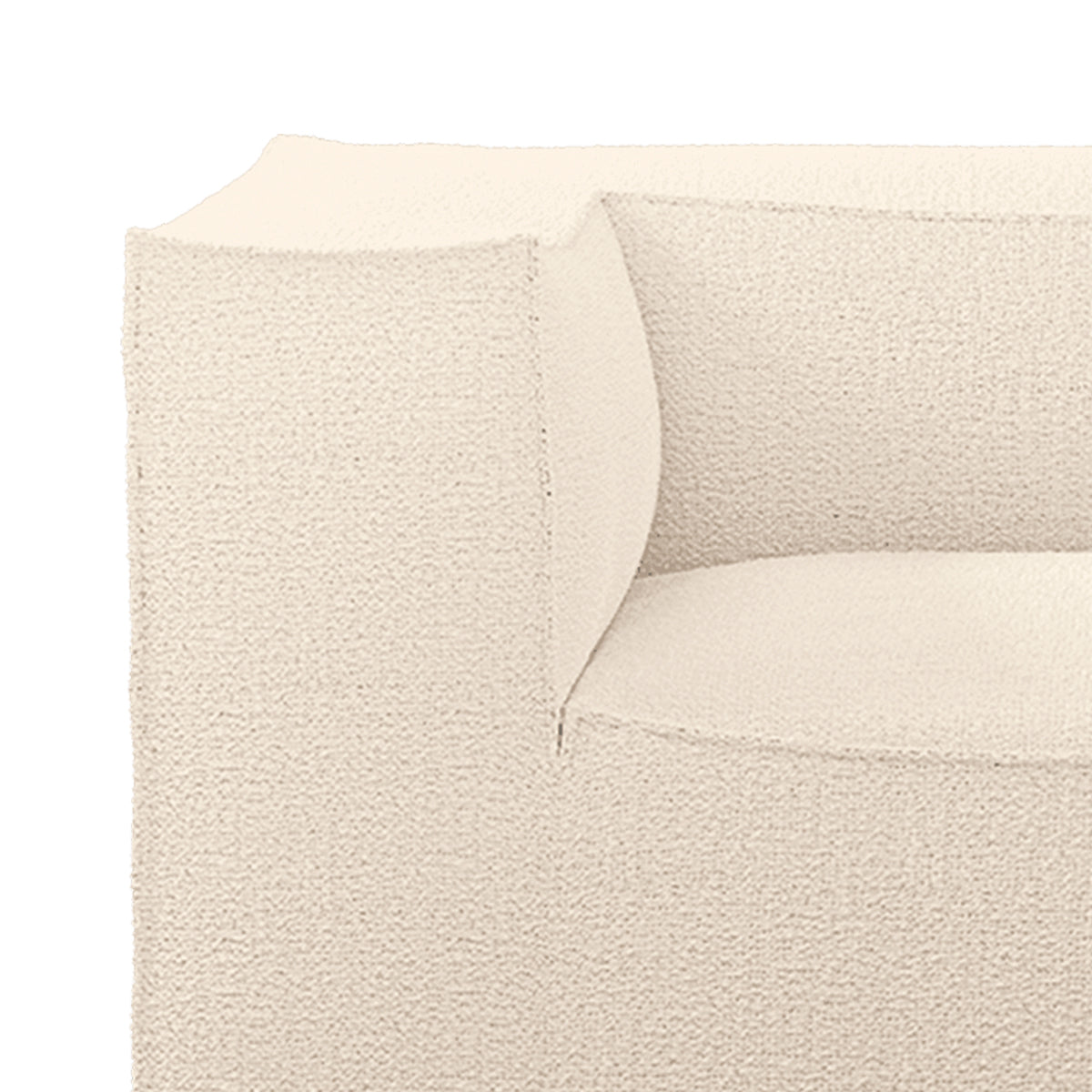 Catena Sofa Armrest Left L400 Wool Boucle Off White - ferm LIVING