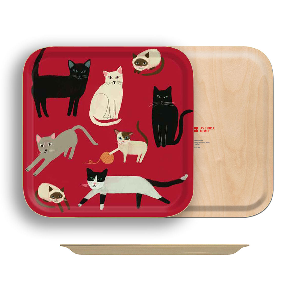 Birch Wood Small Square Tray - Avenida Home