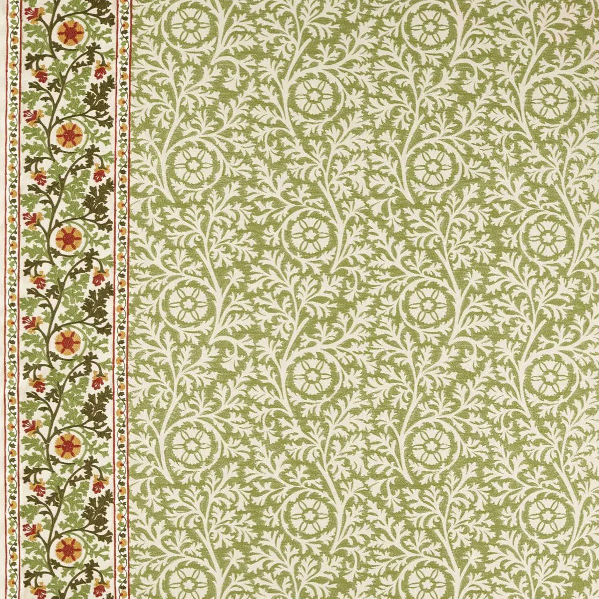 Chamomile Embroidery Fabric - Morris & Co