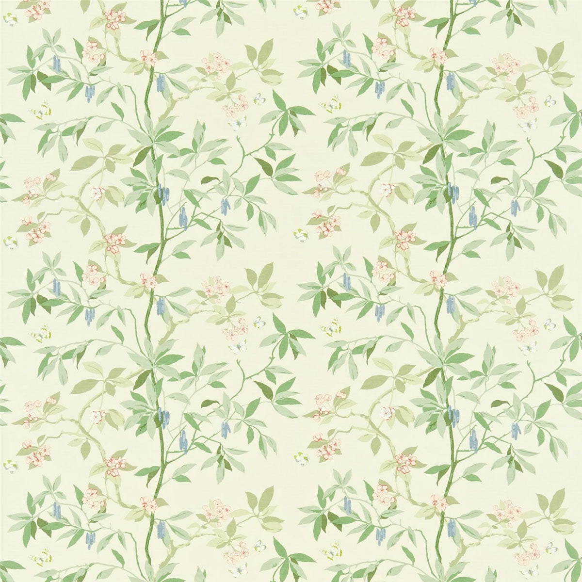 Cherry Bough Rose/Cream Fabric - Sanderson
