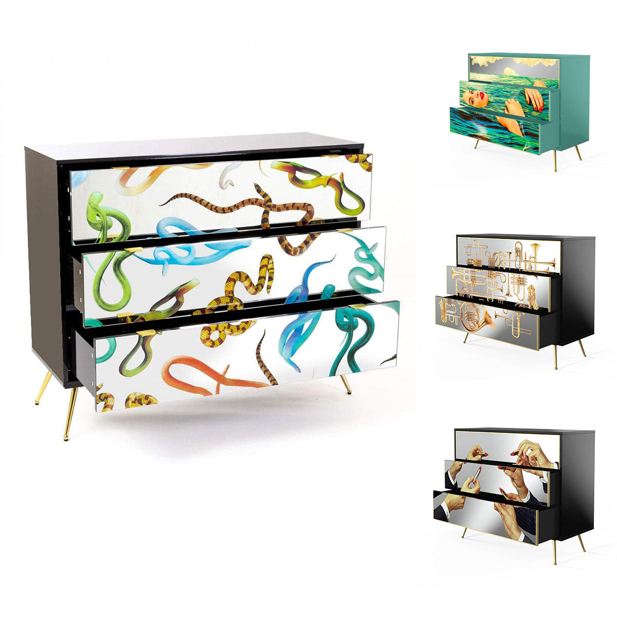 Seletti X Toiletpaper Magazine Chest of 3 Drawers