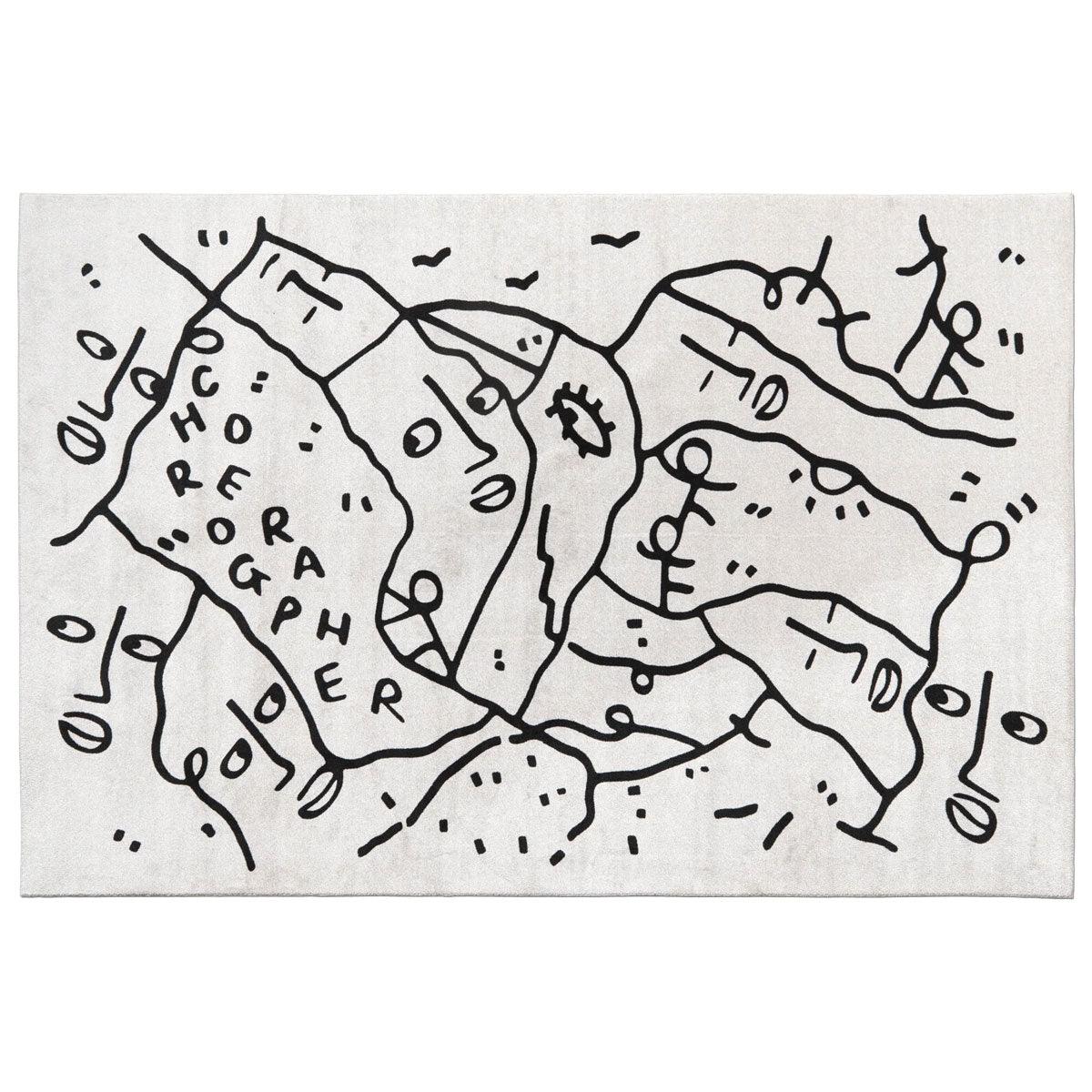 Linescapes Rectangular Carpet by Shantell Martin - Qeeboo