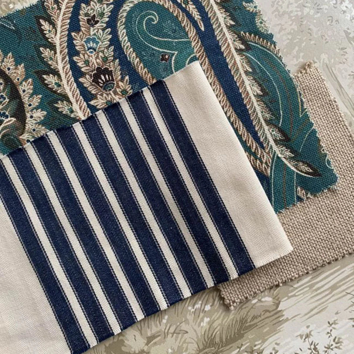 Cliff Stripe Fabric - Mulberry Home