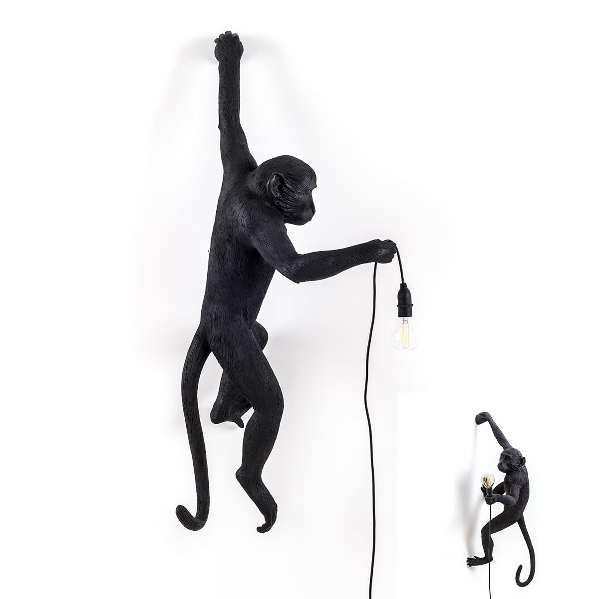 Climbing Monkey Light Black - Seletti