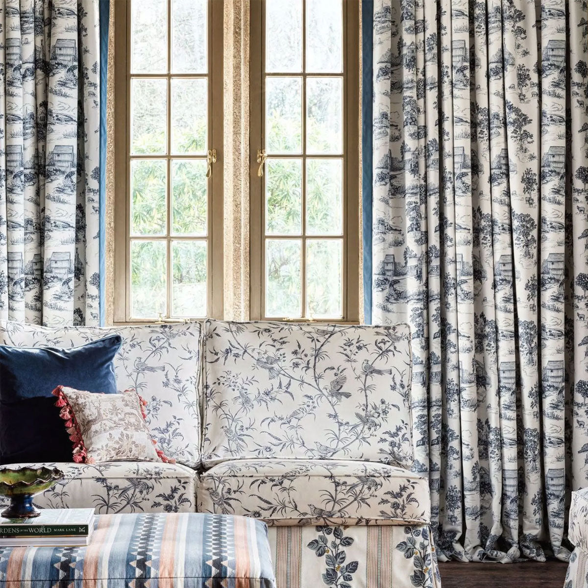 Cobnut Stripe Fabric - Sanderson