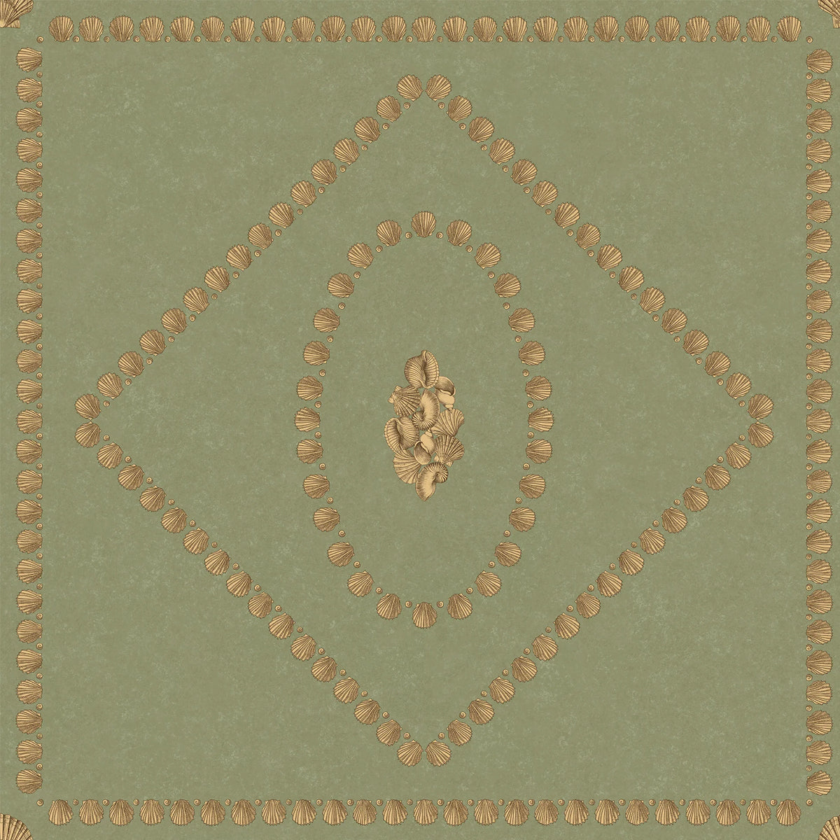 Cole &amp; Son &#39;Conchiglie - Antique Gold on Ivy&#39; Wallpaper