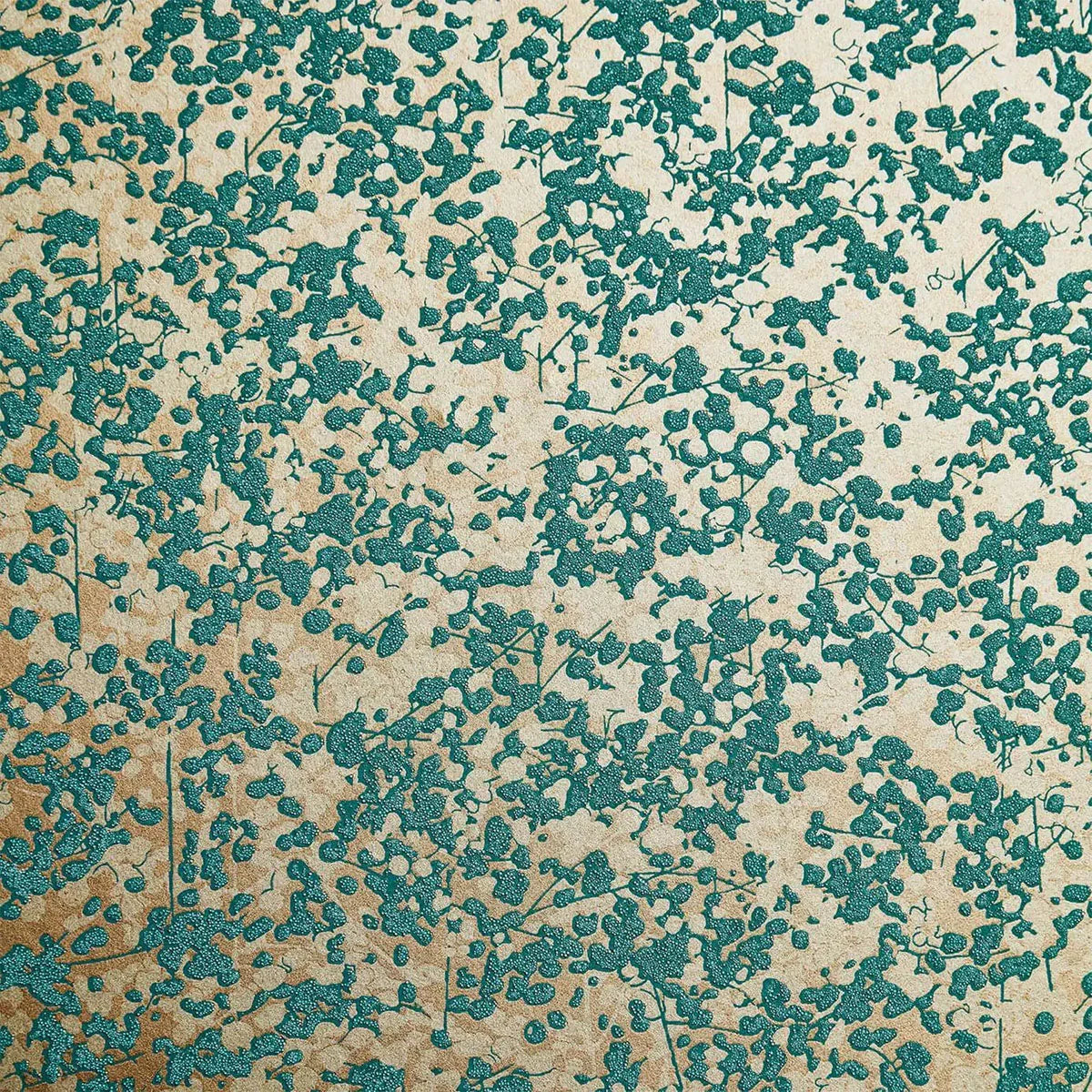 Coral Teal/Gold Wallpaper - Harlequin