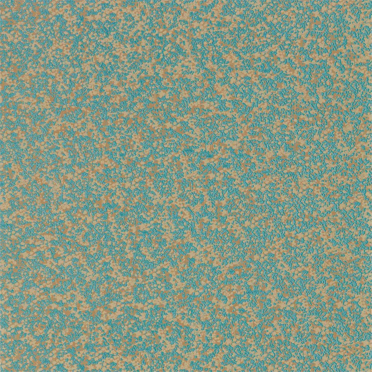 Coral Teal/Gold Wallpaper - Harlequin