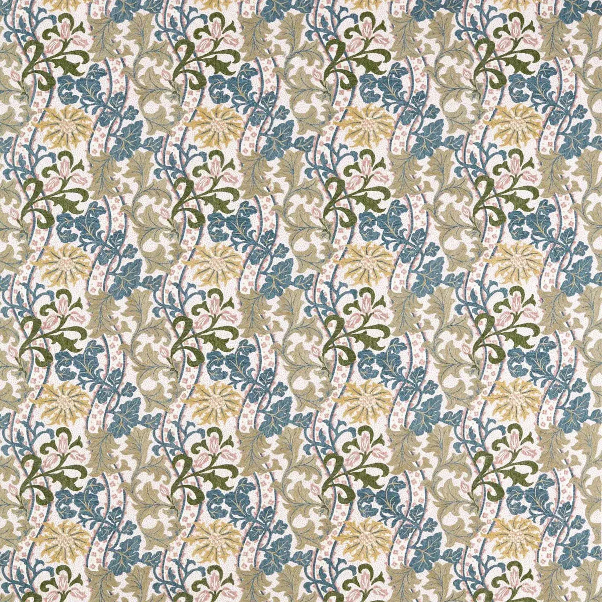 Cornflower Embroidery Fabric - Morris & Co