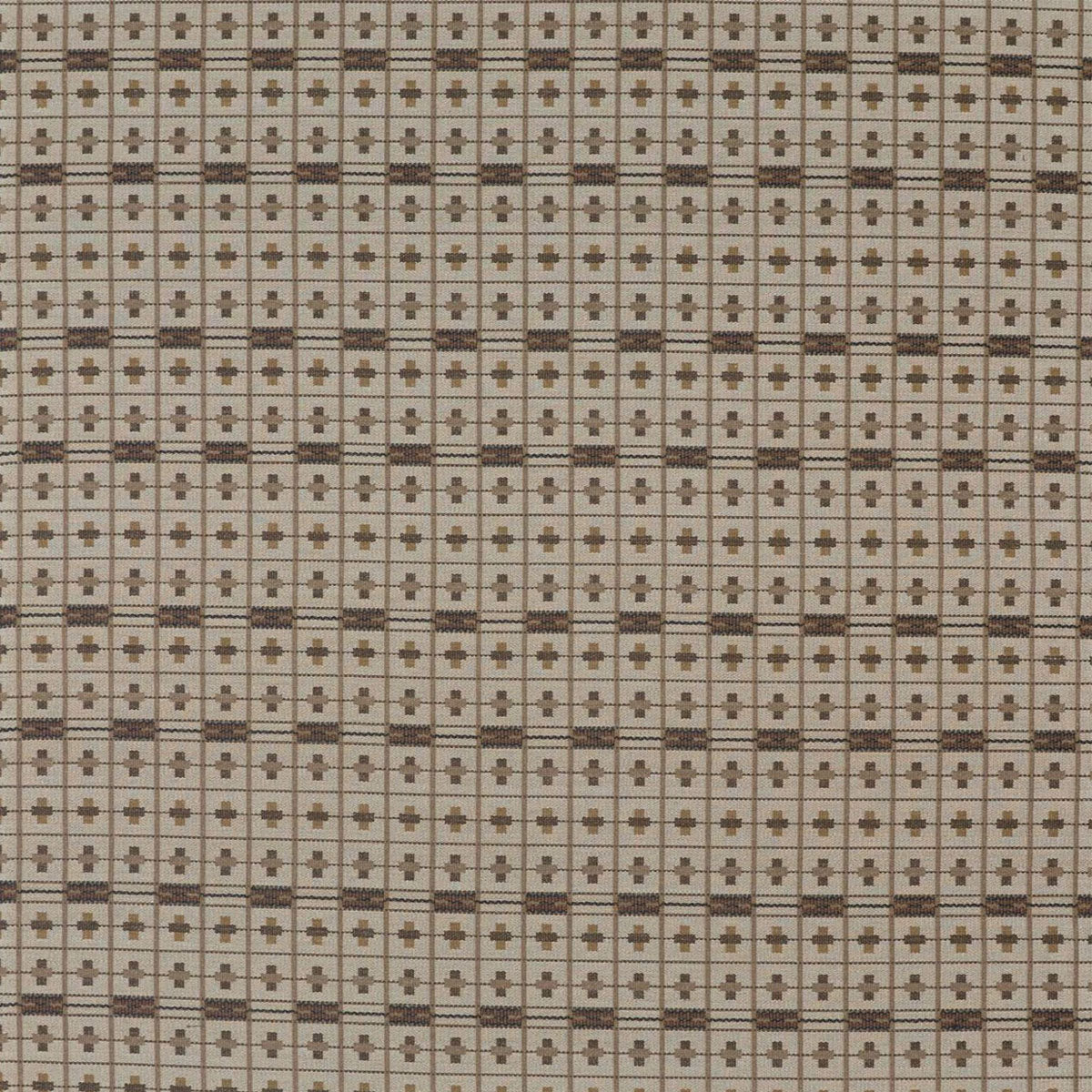 Sanderson Cotswold Check fabric – Linen/Muntjac (1)