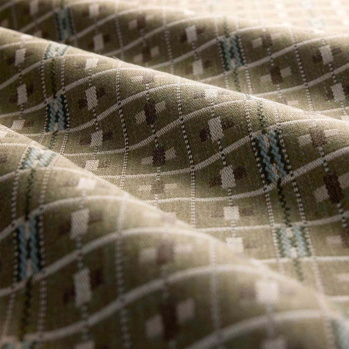 Sanderson Cotswold Check fabric – Moss/Mineral (3)