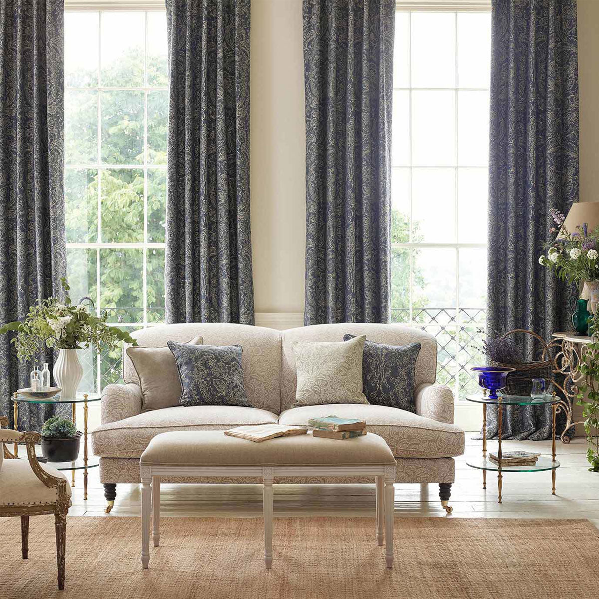 Courtney Damask Fabric - Sanderson