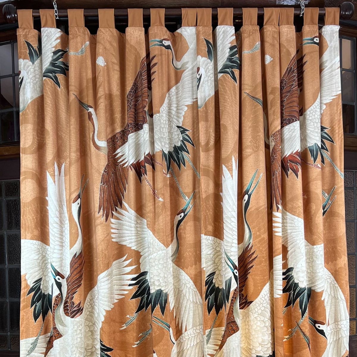 Crane Cigar Printed Velvet Panel Curtain