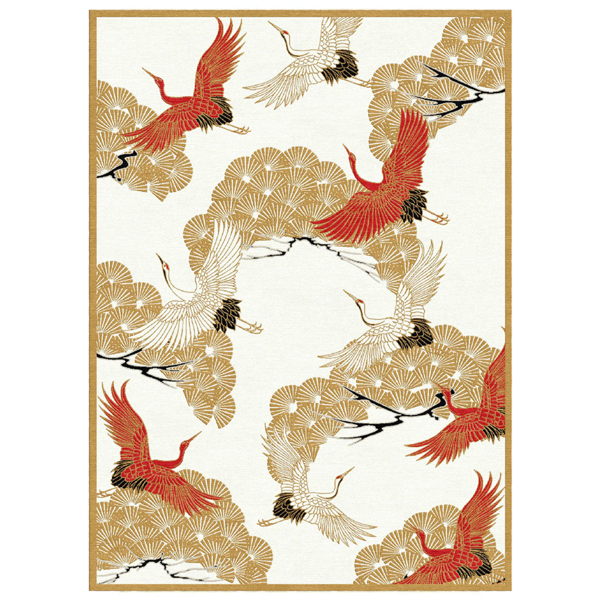 Cranes In Trees Hand Tufted Rug - Wendy Morrison Design