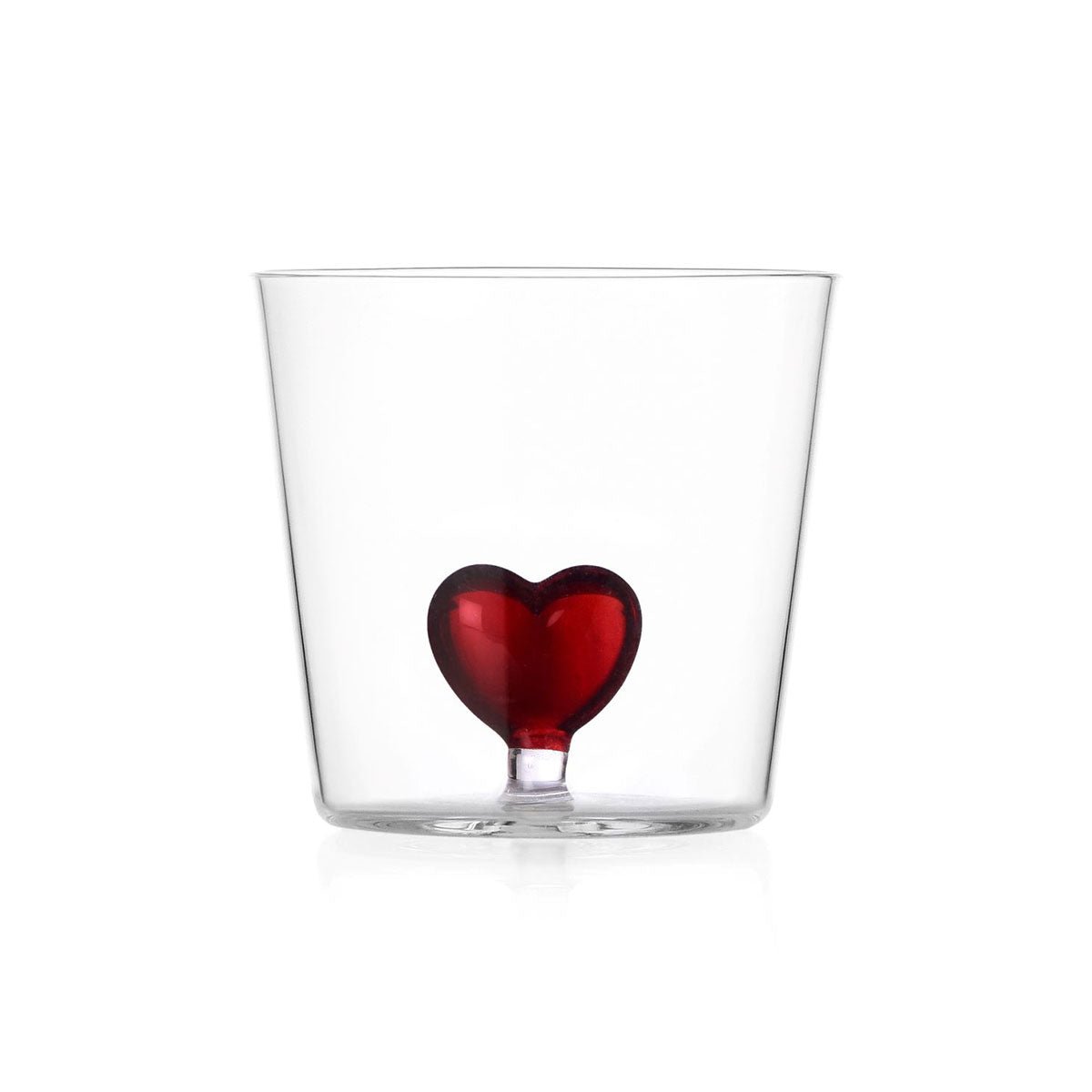 Cuore Red Heart Glass Tumbler 8cm - Ichendorf