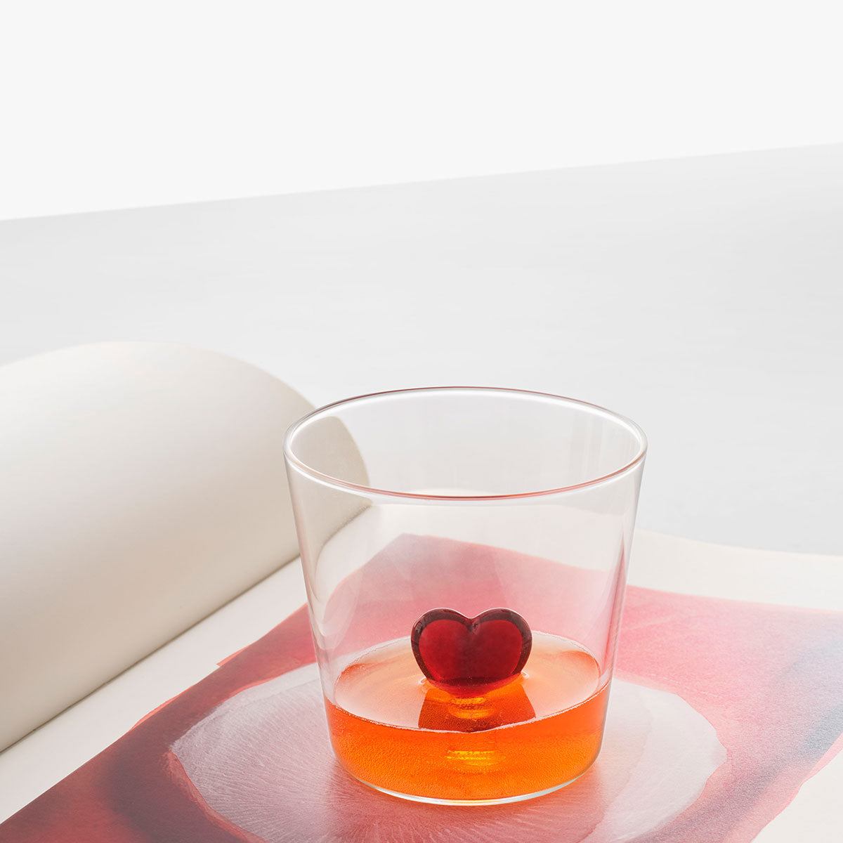 Cuore Red Heart Glass Tumbler 8cm - Ichendorf